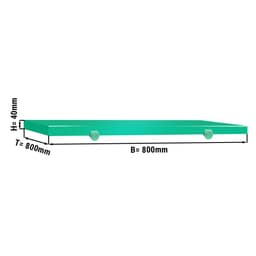 Schneideplatte für Arbeitstisch - 800x800mm - Grün