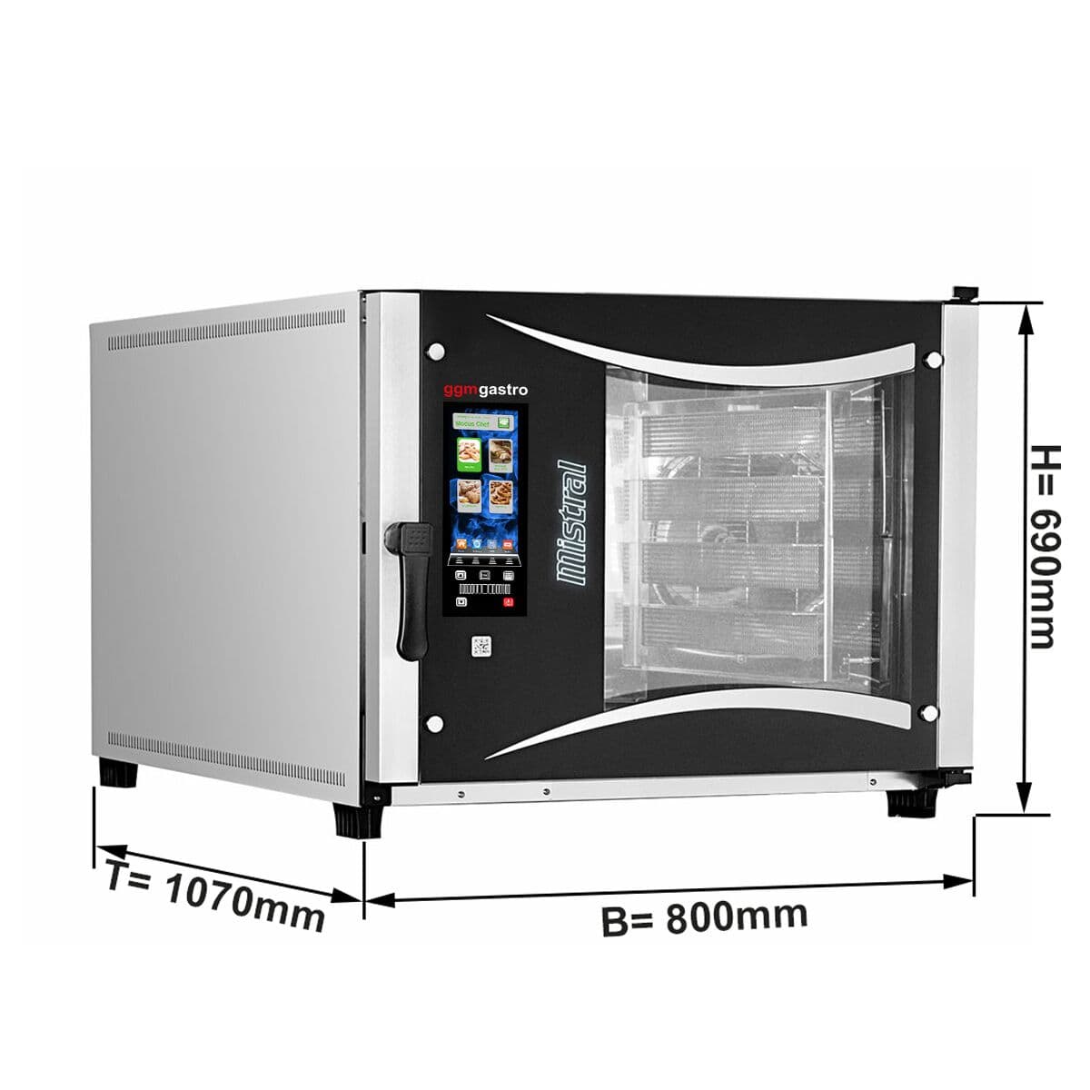 Bäckerei-Elektro-Kombidämpfer - Touch - 5x EN 60x40 - inkl. Waschsystem