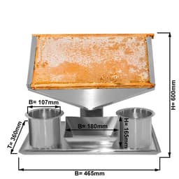 Honigspender mit Wabenhalter - Chrom
