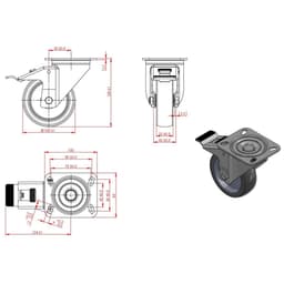 Kühlschrank Edelstahl Premium PLUS - GN 2/1 - 560 Liter - mit 1 Tür