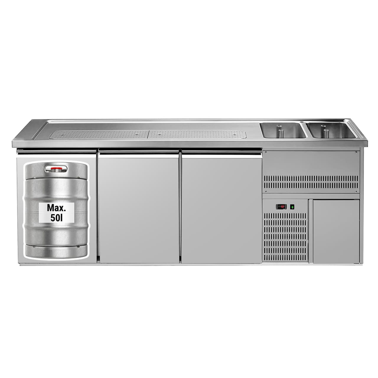 Biertheke Premium PLUS - 2500x700mm - 3 Türen