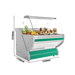 Kühltheke - 1100mm - mit Beleuchtung - Frondblende Grün