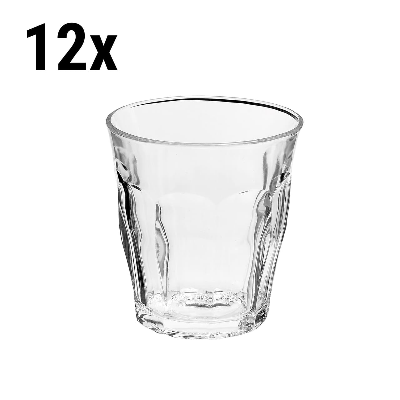 (12 Stück) Duralex Allzweck Trinkglas - PICARDIE - 90 ml - Transparent