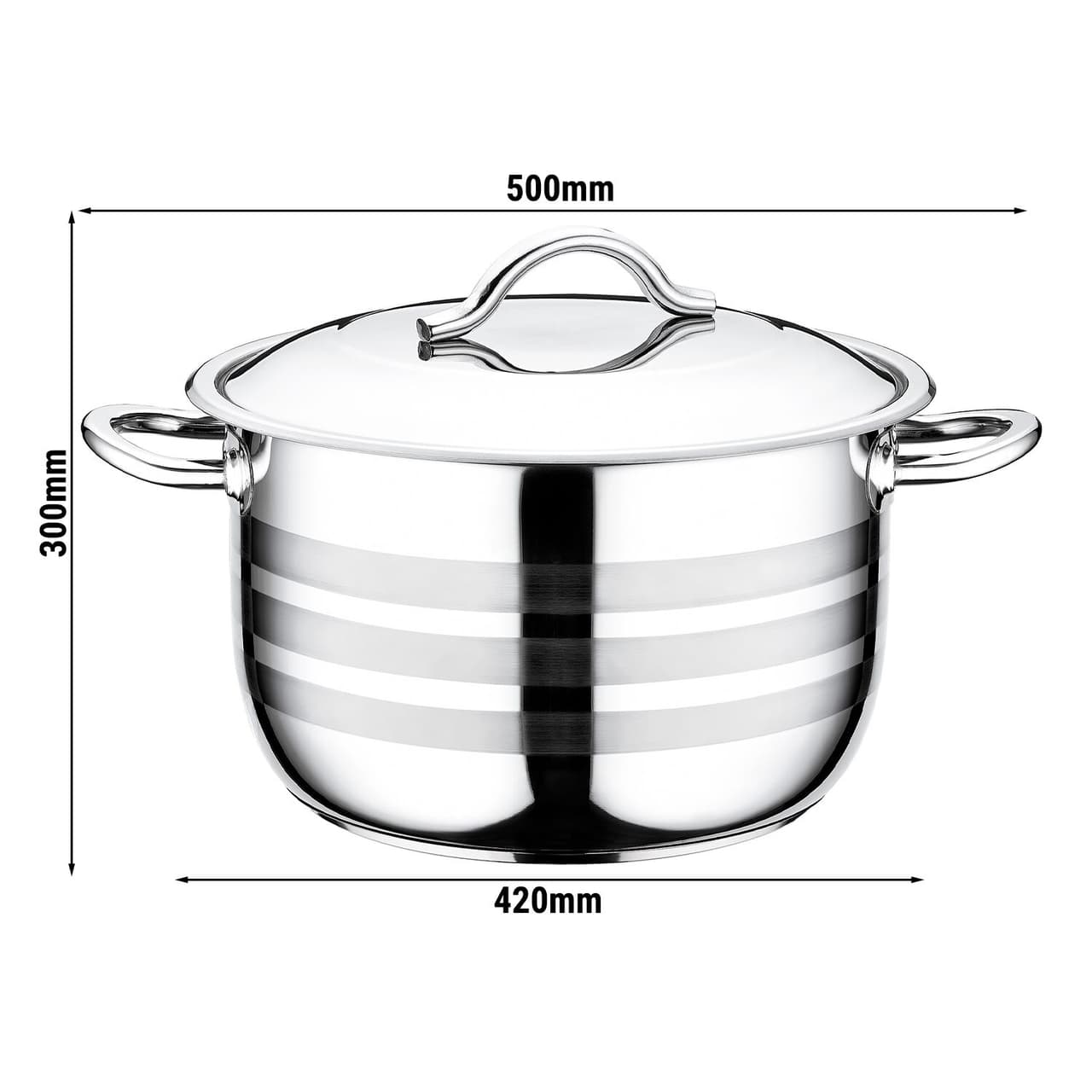 Gastro Edelstahl Kochtopf - Ø 400mm - 27,80 Liter