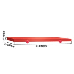 Schneideplatte für Arbeitstisch - 800x800mm - Rot