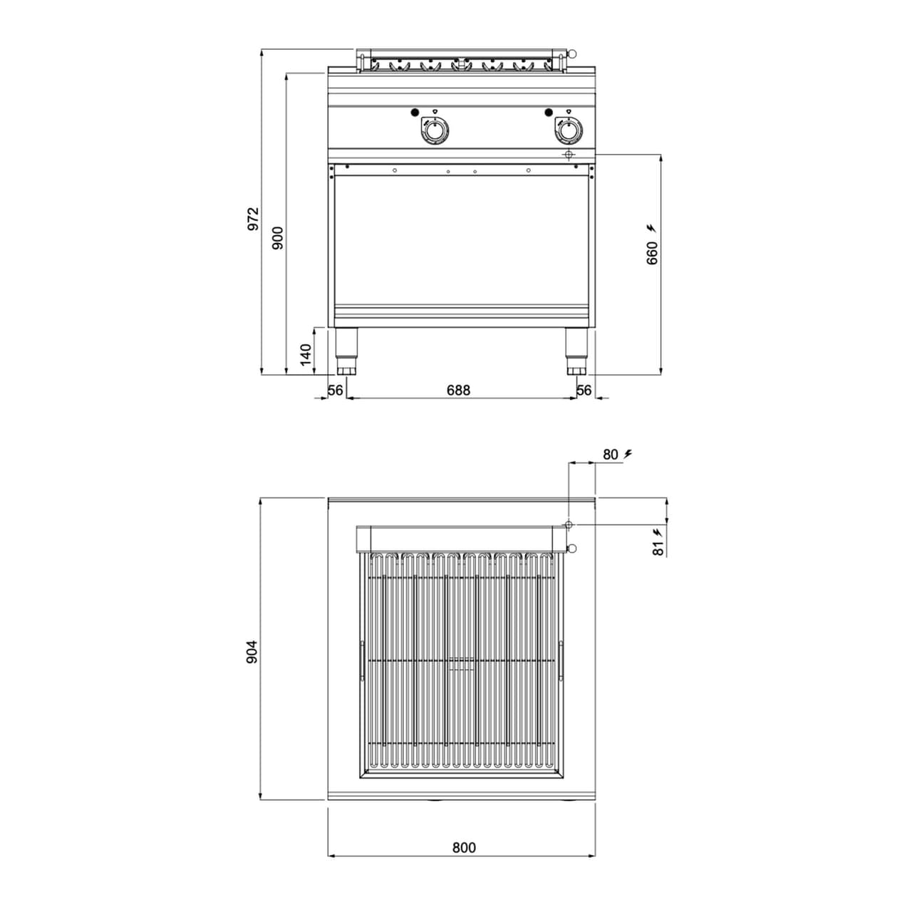 Elektrogrill - 10,8 kW