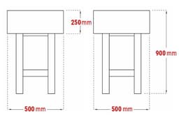 Hackblock aus Akazienholz - 500x500mm