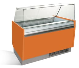 Eistheke LIAM - 1310mm - Statisch - für 10+10x 5 Liter Eisbehälter - Orange