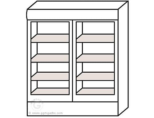 Getränkekühlschrank - 1300 Liter - mit 2 Glasschiebetüren & Werbedisplay