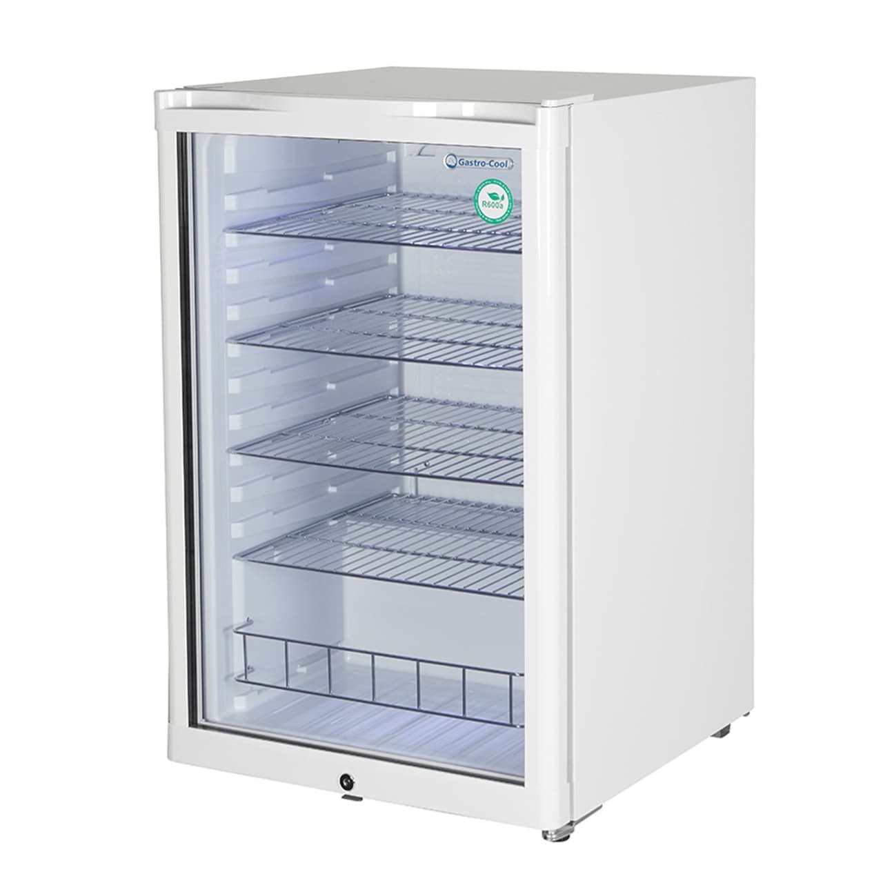 GASTRO-COOL | Barkühlschrank - 540mm - 130 Liter - mit 1 Glasflügeltür - Weiß