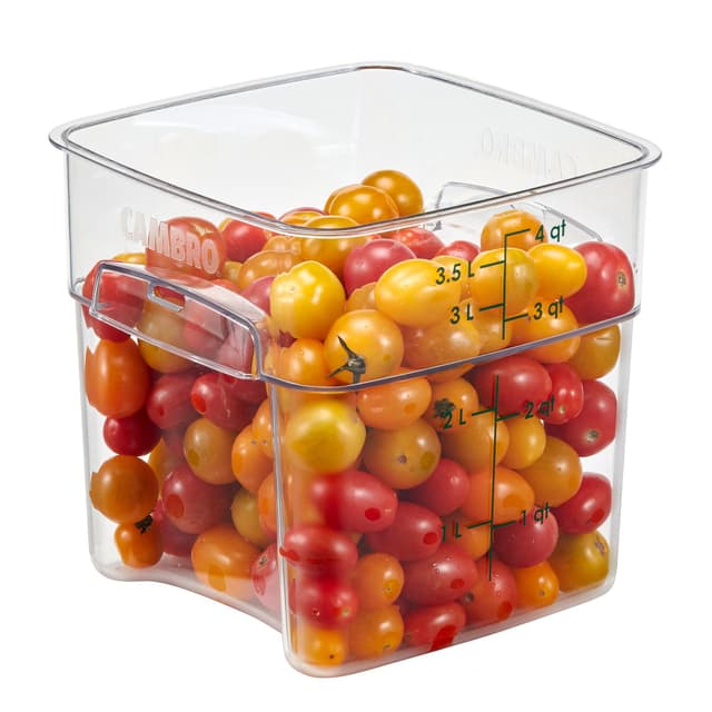 (6 Stück) CAMBRO | CAMWEAR® -  FreshPro Behälter - 3,8 Liter- Transparent