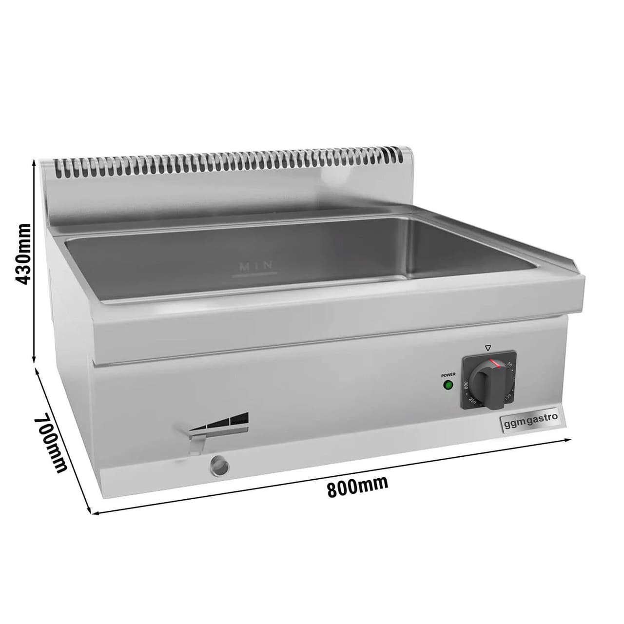 Elektro Bain-Marie - 2,4 kW - 2x GN 1/1 oder 4x GN 1/2