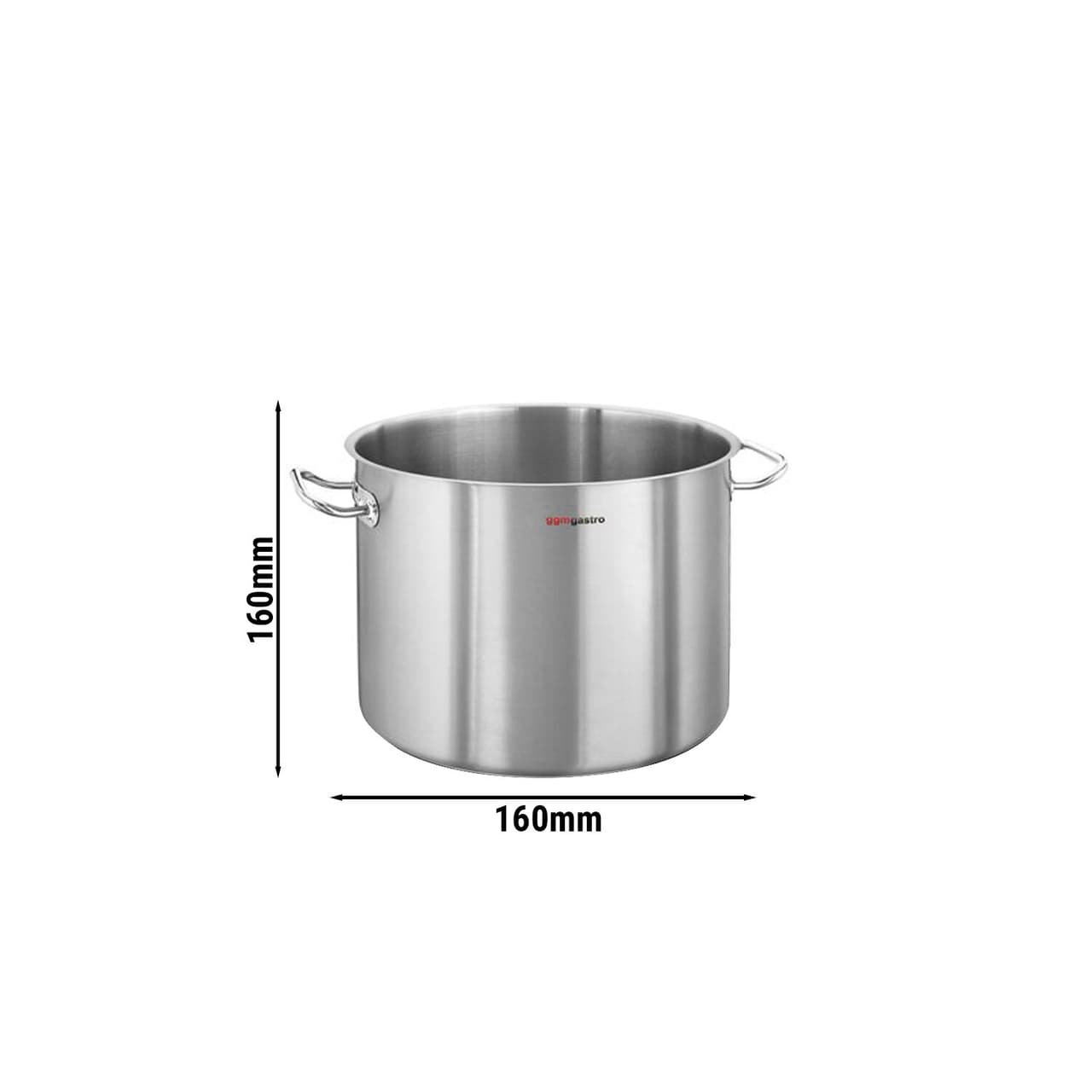 Jumbo Suppentopf - Ø 160mm - Höhe: 160mm - Edelstahl