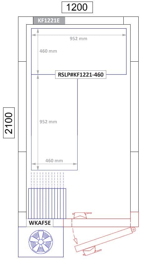 Regalset Aluminium - L-Form - Bautiefe: 460mm