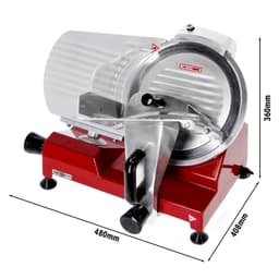 Aufschnittmaschine - 150 Watt - Messer: Ø 250mm - Rot