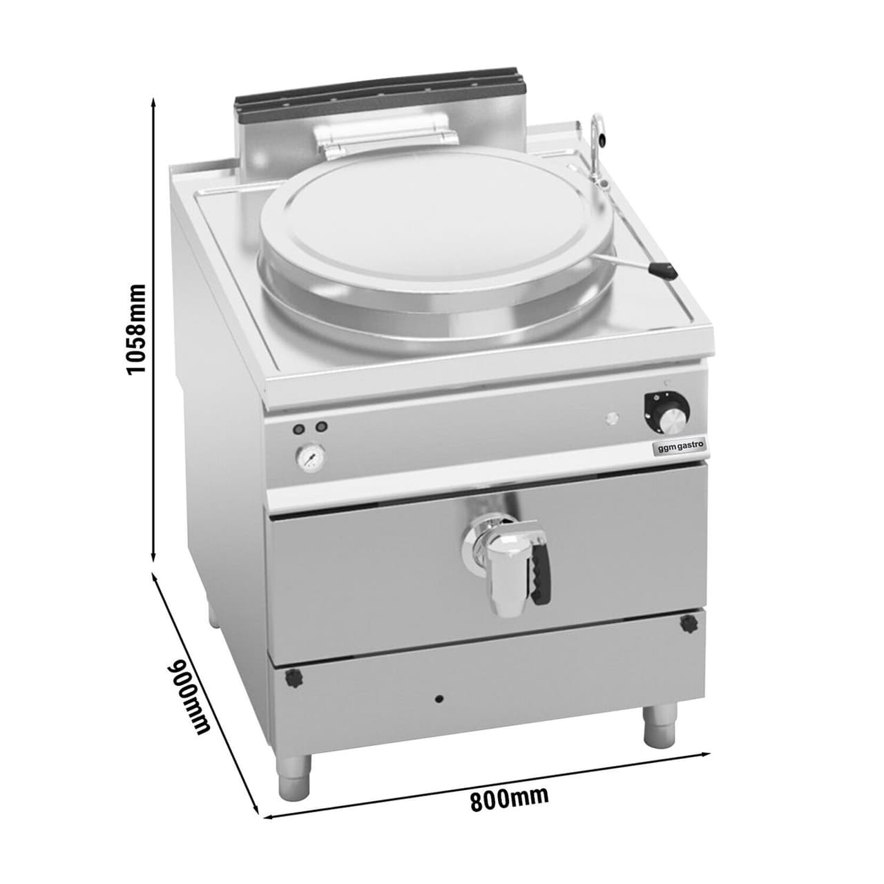 Gas Kochkessel - 100 Liter - 20,9 kW - Indirekte Beheizung