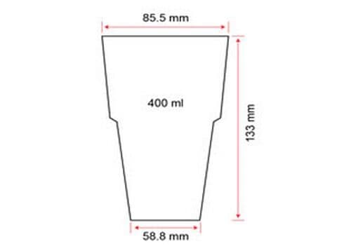 (50 Stück) Polycarbonat Glas - 300 ml