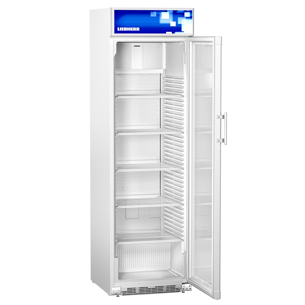 LIEBHERR | Getränkekühlschrank COMFORT - 385 Liter - mit 1 Glastür, Werbedisplay & LED-Leiste - Weiß