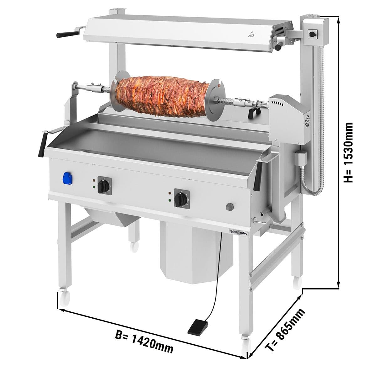 Cag Kebab Maschine - 14kW - horizontal - Standgerät