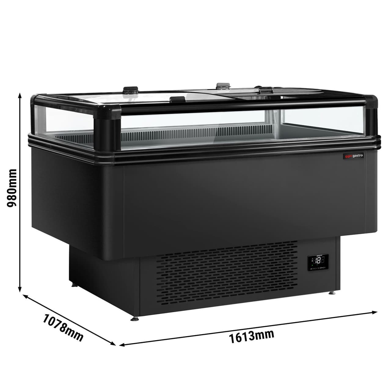 Tiefkühlinsel - 1613x1078mm - 260  Liter - Glasschiebedeckel
