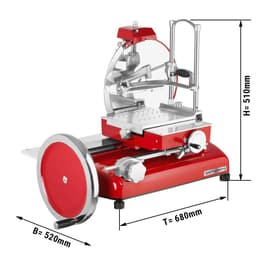 Schwungradmaschine Rustikal - Messer: Ø 250mm - Rot