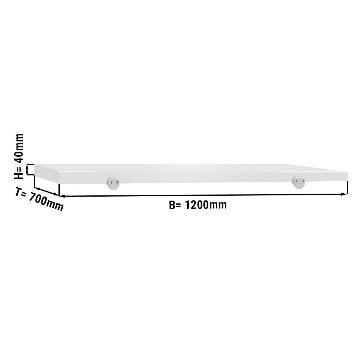 Schneideplatte für Arbeitstisch - 1200x700mm - Weiß