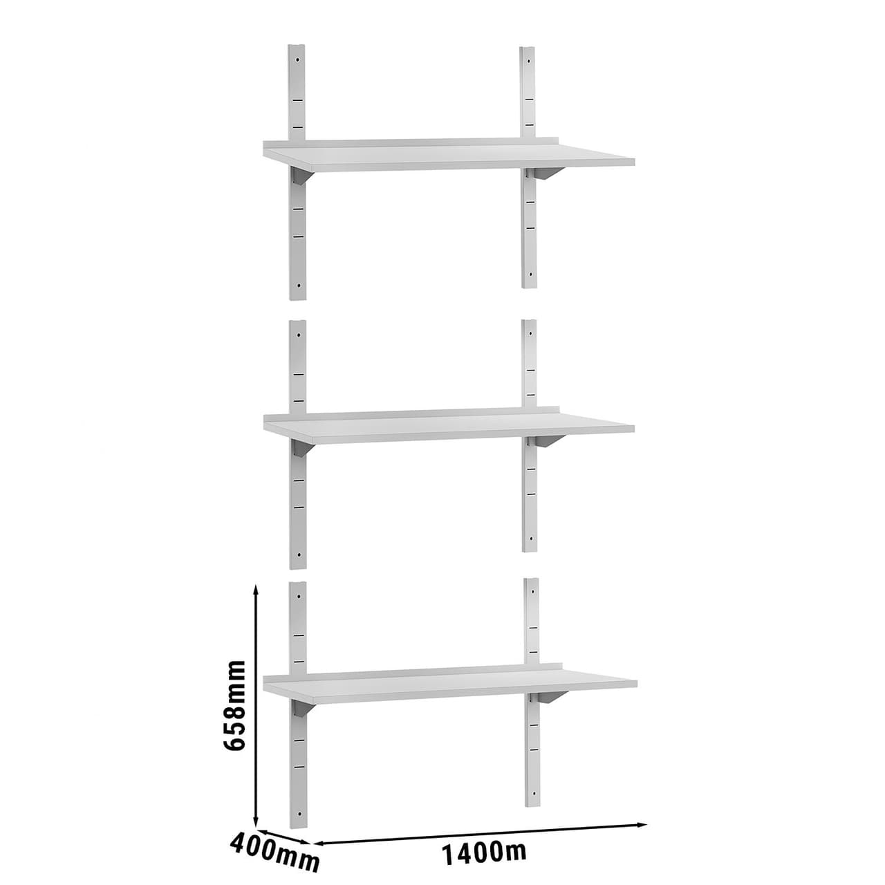 Wandborde ECO - 1400x400mm - mit 3 Etagen