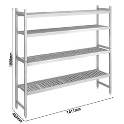 Aluminium Grundregal - 1611 x 1800 mm