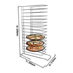 Pizzablechhalter mit 15 Fächern