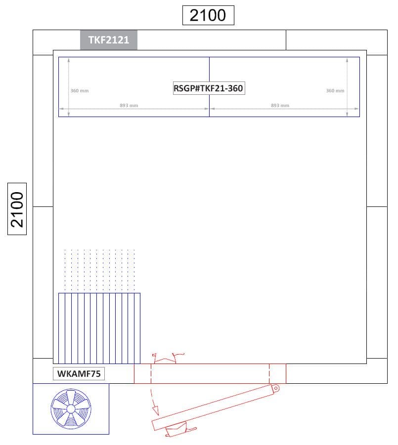 Regalset Aluminium (Eloxiert) - Bautiefe: 360mm