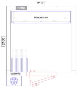 Regalset Aluminium (Eloxiert) - Bautiefe: 360mm