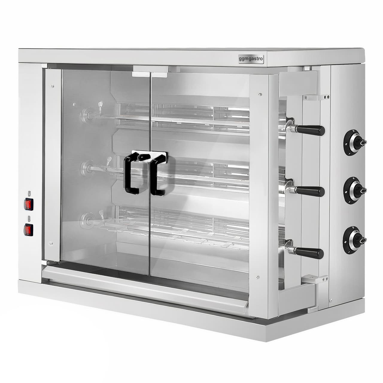 Elektro Hähnchengrill - 9,9kW - mit 3 Spießen für bis zu 18 Hähnchen