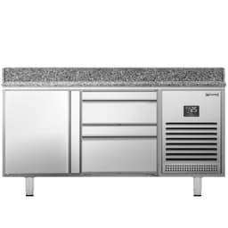 Pizzakühltisch Premium PLUS - 1490x700mm - mit 1 Tür & 2 Schubladen