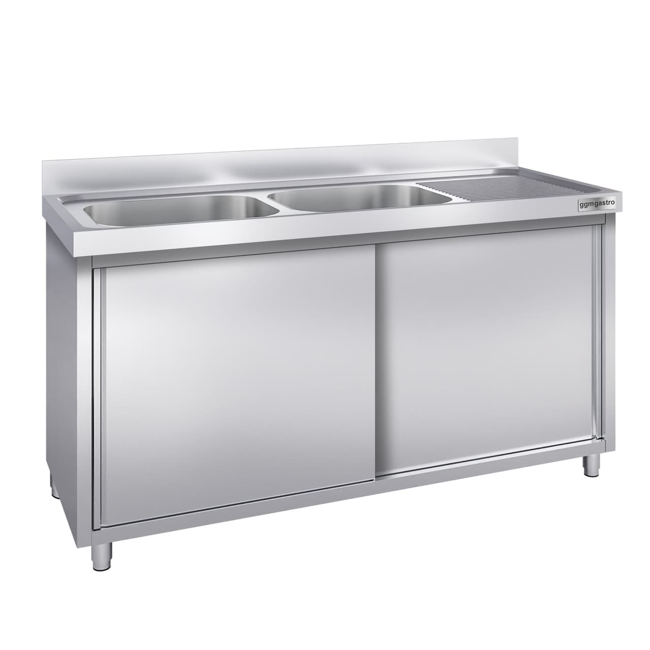 Spülschrank PREMIUM - 1800x700mm - mit 2 Becken links