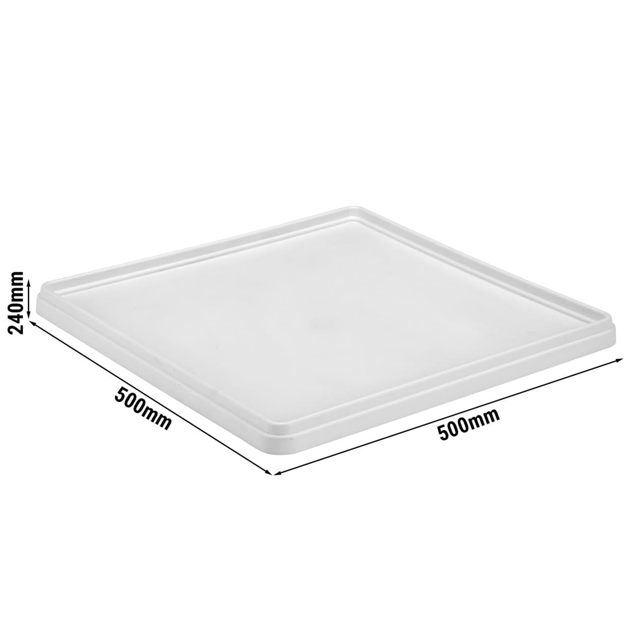 CAMBRO | CAMRACK® -  Korbdeckel - 500x500mm - Grau