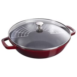 STAUB | SPECIALITIES - Wok mit Glasdeckel - Ø 300mm - Gusseisen - Grenadine-Rot