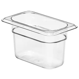 (6 Stück) CAMBRO | CAMWEAR® -  Polycarbonat GN 1/9 Behälter - Clear - Tiefe: 100mm