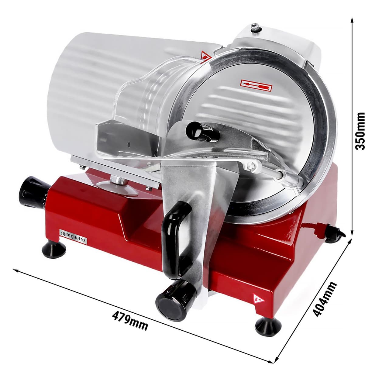 Aufschnittmaschine - 120 Watt - Messer: Ø 220mm - Rot