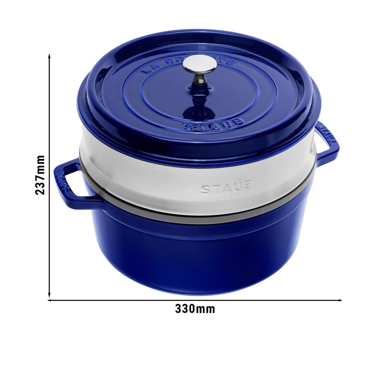 STAUB | LA COCOTTE - Cocotte mit Dämpfeinsatz - Ø 260mm - Gusseisen - Dunkelblau