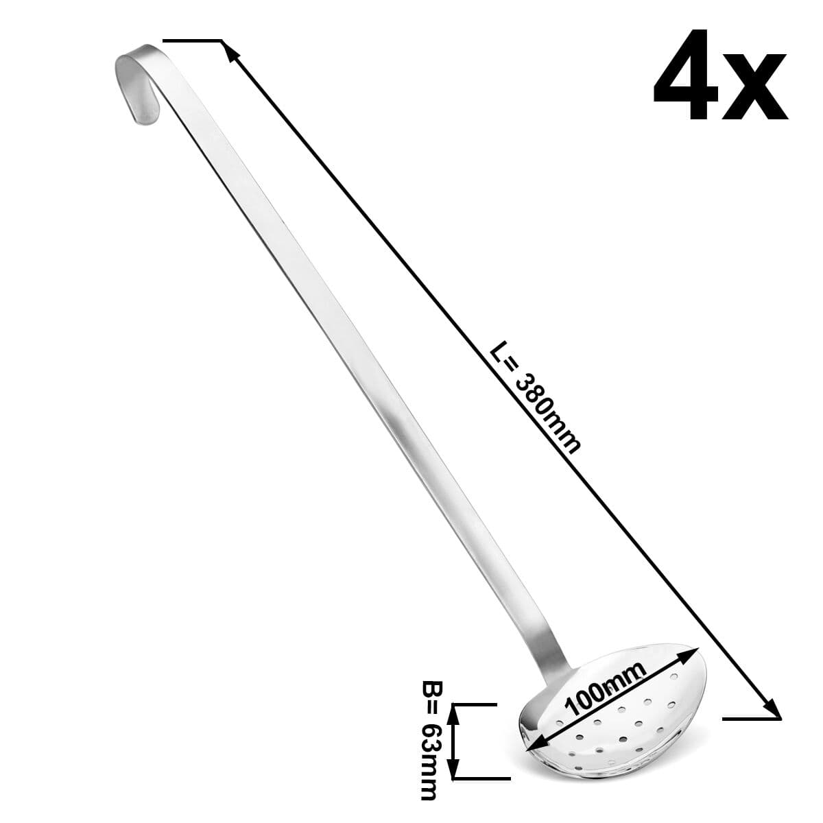 (4 Stück) Saucenlöffel - Ø 63mm - perforiert