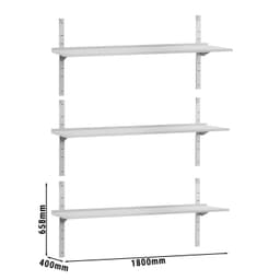 Wandborde ECO - 1800x400mm - mit 3 Etagen