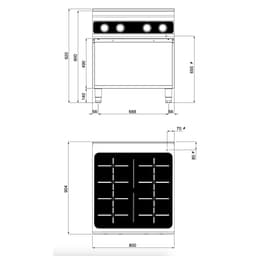 Induktion Glühplattenherd - 28 kW - Bflex Digital