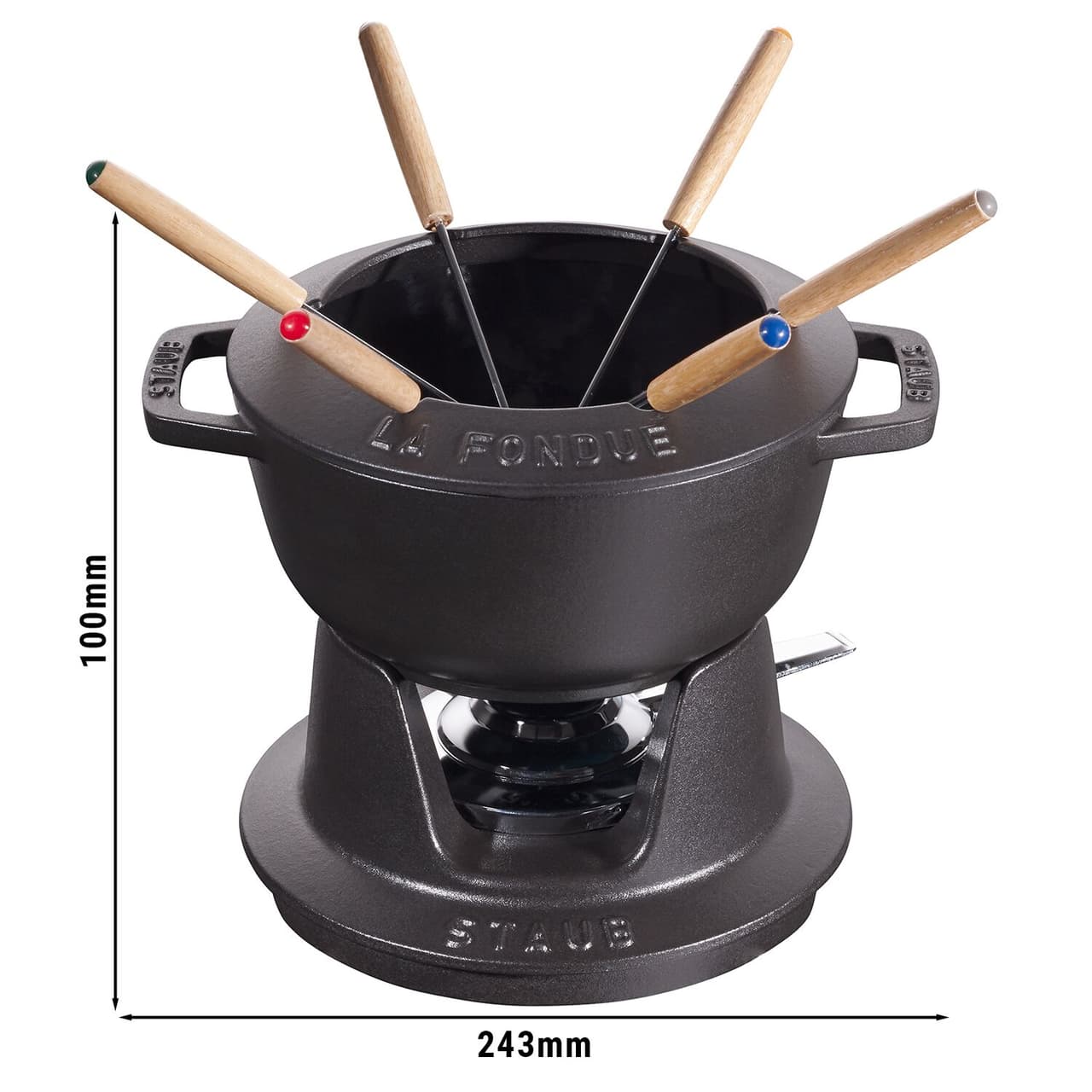 STAUB | SPECIALITIES - Fondue Set - Ø 180mm - Gusseisesn -Schwarz