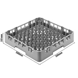 CAMBRO | CAMRACK® - Dornspülkorb 1/1 - 9x9 Fächer - 500x500mm - Grau