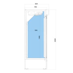 Getränkekühlschrank - 1300 Liter - mit 2 Glasschiebetüren & Werbedisplay