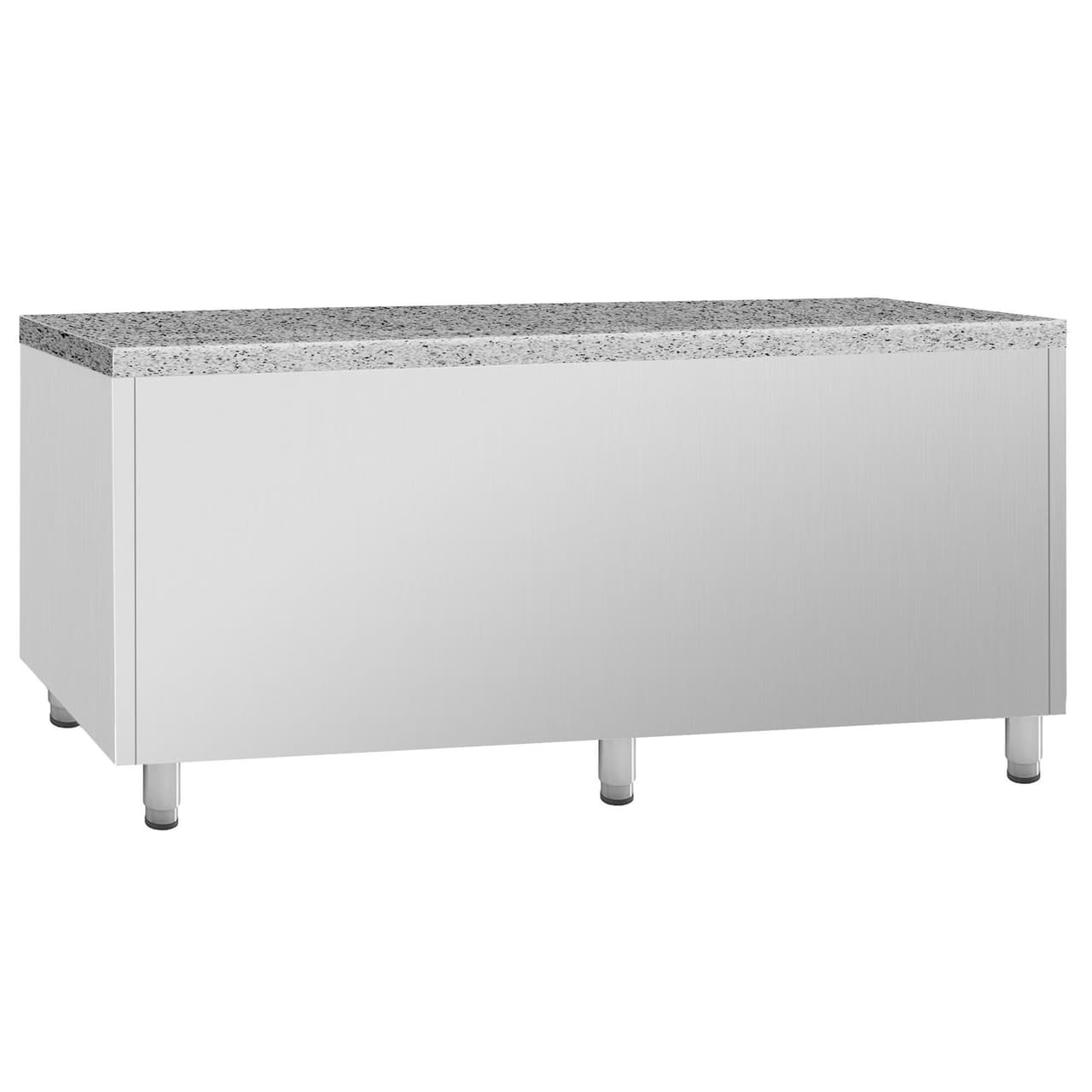 Bäckereitiefkühltisch Premium PLUS - 2185x800mm - mit 3 Türen & Granitarbeitsplatte