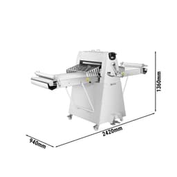 Bäckerei-Teigausrollmaschine - Standgerät - 500 Watt - 2000 mm Förderband