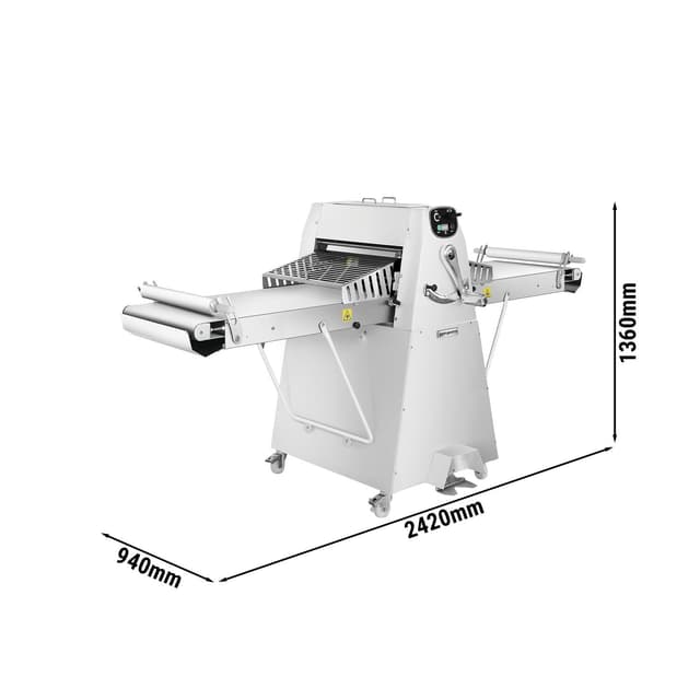 Bäckerei-Teigausrollmaschine - Standgerät - 500 Watt - 2000 mm Förderband