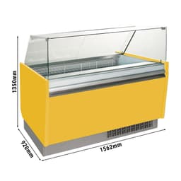 Eistheke LIAM - 1560mm - Statisch - für 13+13x 5 Liter Eisbehälter - Gelb