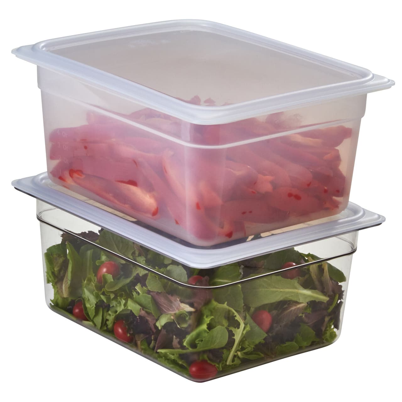 (6 Stück) CAMBRO | CAMWEAR® -  Polypropylen GN 1/2 Behälter - milchig - Tiefe: 150mm